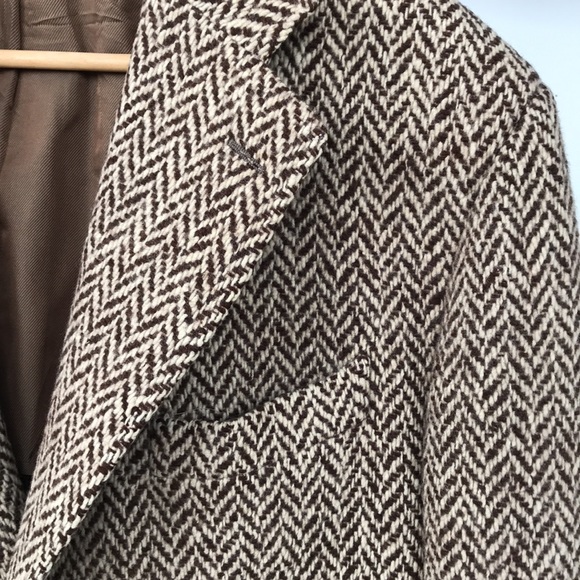Mind blowing Faconnable cashmere/wool chevron coat - Picture 4 of 12